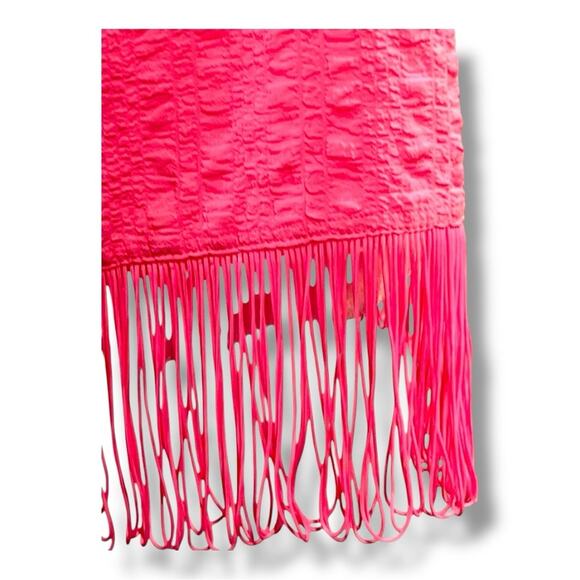 LILLY PULITZER Hot Pink  Sleeveless Camisole with Fringe Hem SZ S - Picture 8 of 11